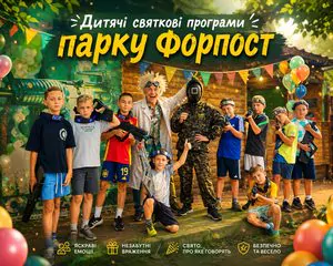 Детский праздник на игре в лазертаг с аниматорами в парке Форпост в городе Харьков
